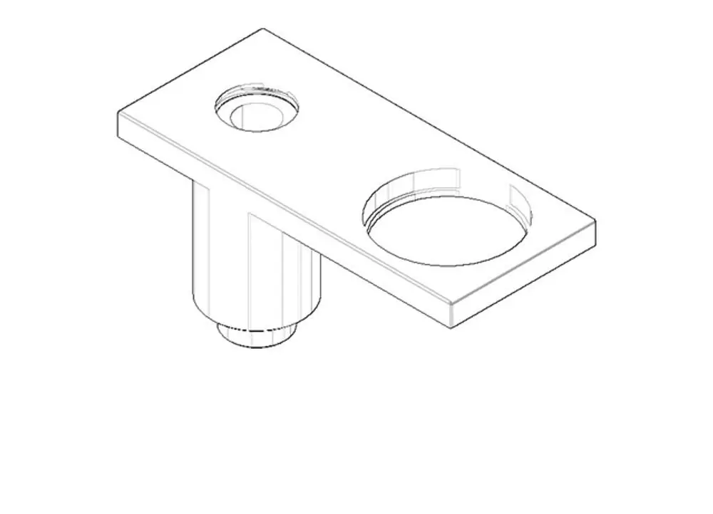 DORNBRACHT Abdeckung ERSATZTEILE 90277802400 126 x 71 x 55 mm Platin, 90277802400-08 Galeriebild 1